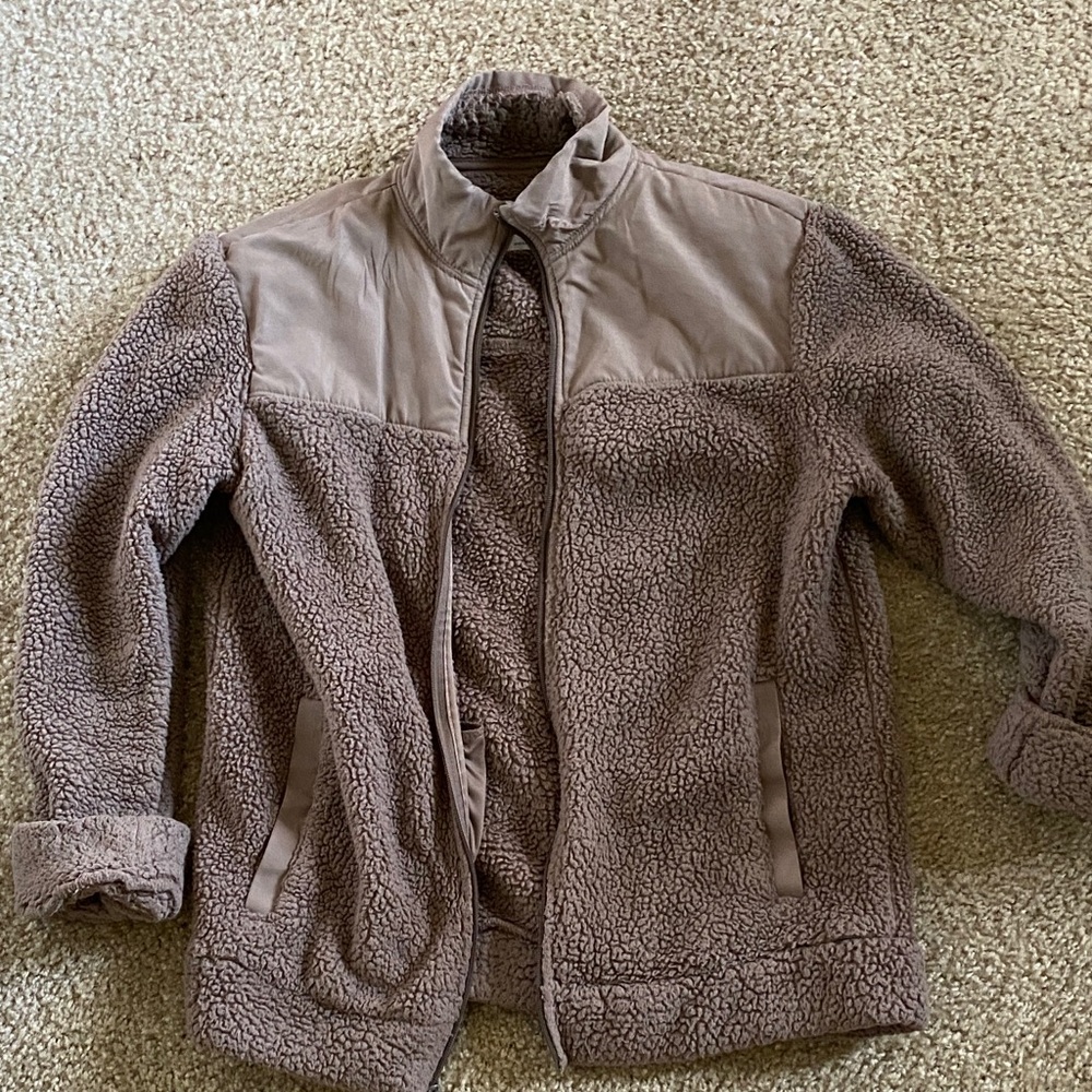 Old Navy Taupe Sherpa Jacket